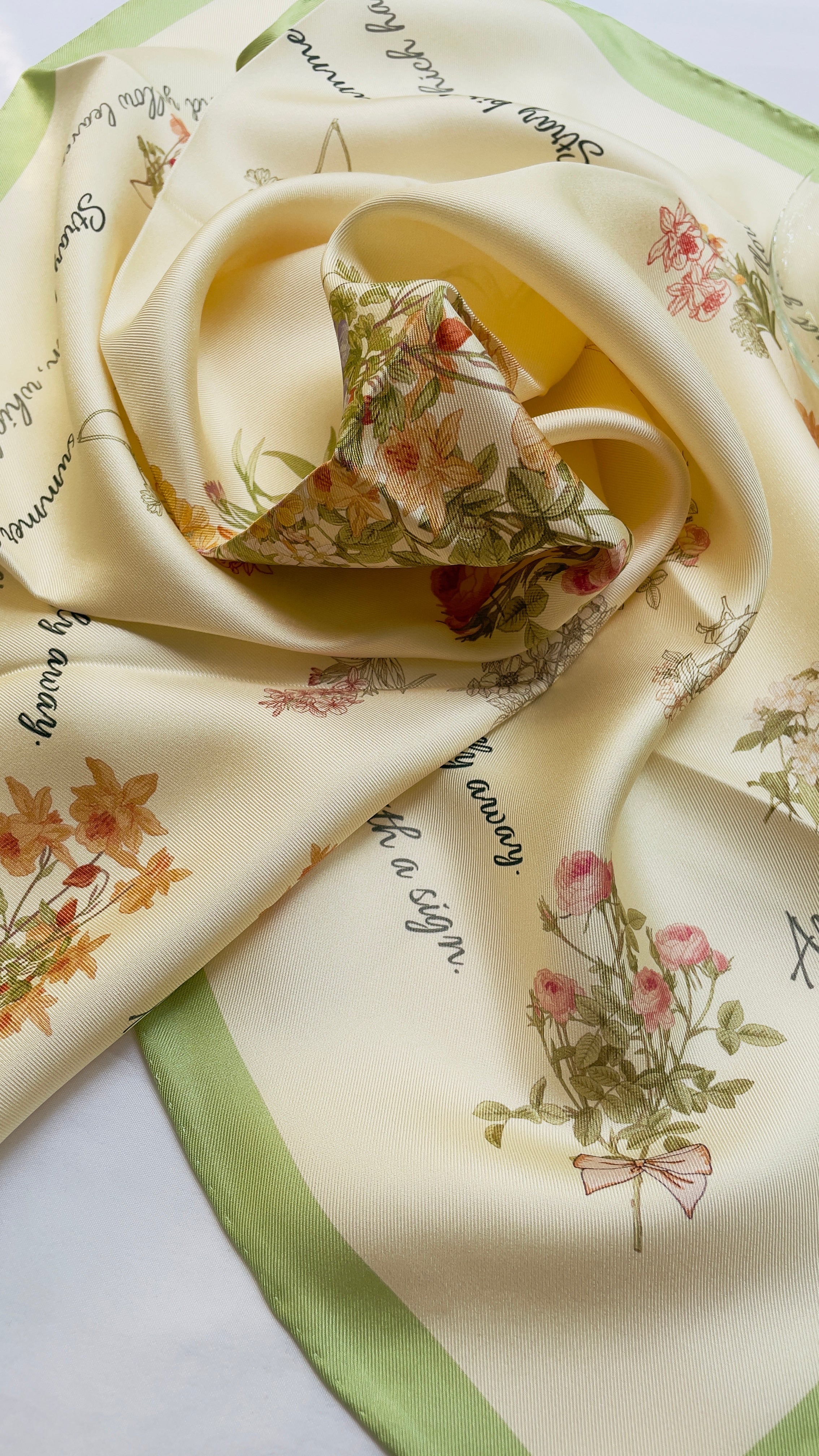 Bloomscape Silk Scarf close up image