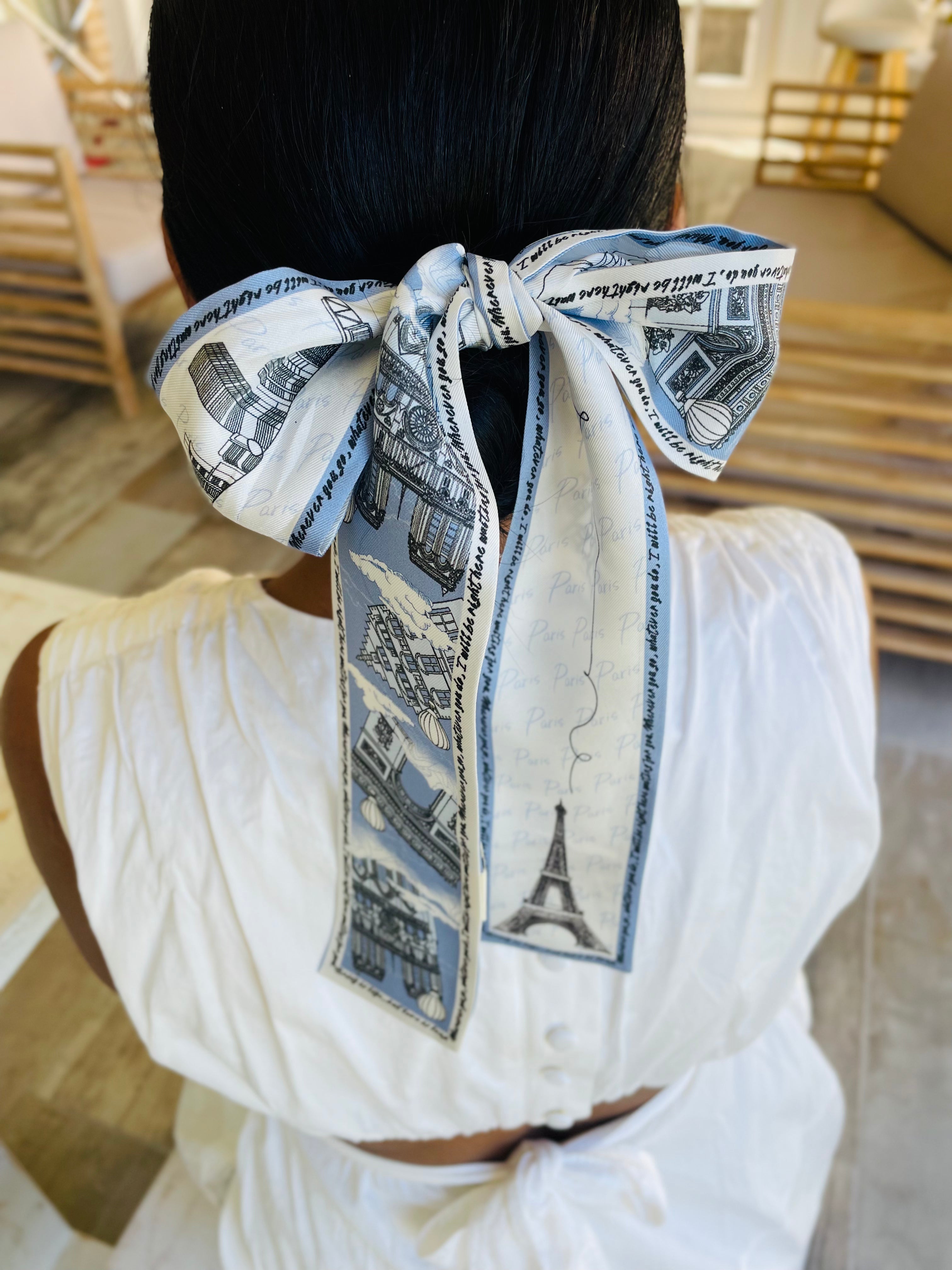 parisian-reverie-silk-twilly scarf-hair bow