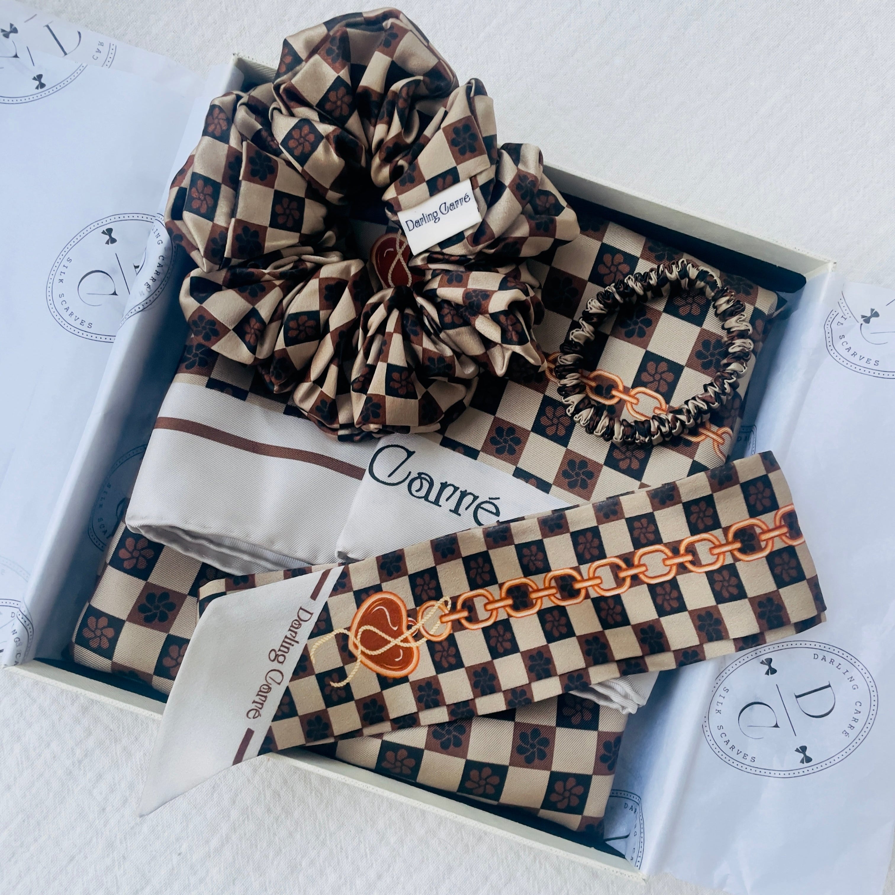 Mocha Bloom Silk Set
